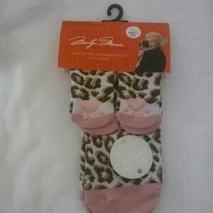 Marilyn Monroe matching pet and owner socks.